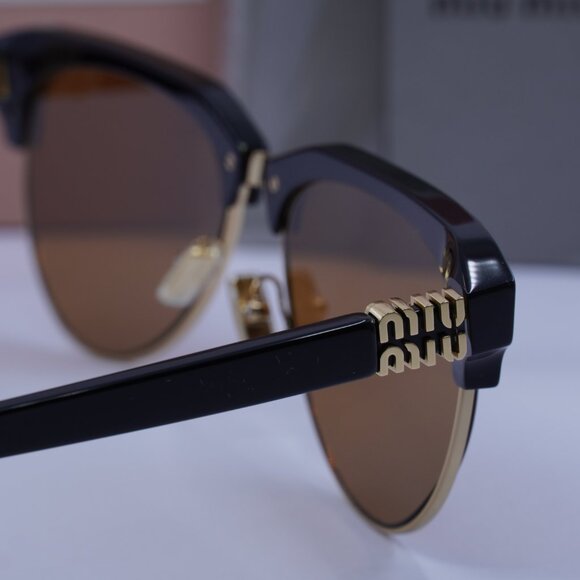 Miu Miu MU09ZS 1AB2Z1 Aviator Sunglasses – Black main image 10